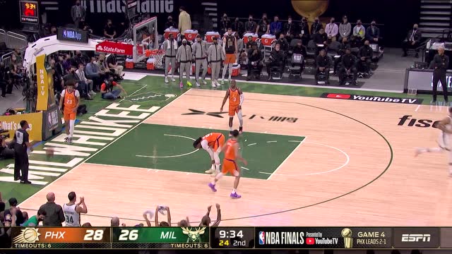 【2021年07月15日 太陽vs雄鹿集錦】全隊配合滿分！米德爾頓強硬分球兩點連線助攻字母哥暴力灌籃