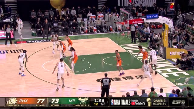 【2021年07月15日 太陽vs雄鹿集錦】再奉獻勁爆場面 卡梅隆約翰遜大帽霍樂迪