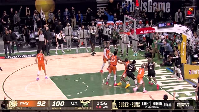 【2021年07月21日 太陽vs雄鹿集錦】布克vs雄鹿集錦 19+5+3手感不佳三分7中0