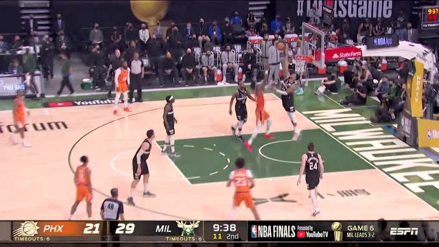 【2021年07月21日 太陽vs雄鹿集錦】雕蟲小技也敢班門弄斧！字母哥排球大帽艾頓
