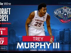 2021年NBA选秀大会：鹈鹕第17顺位选中特雷-墨菲