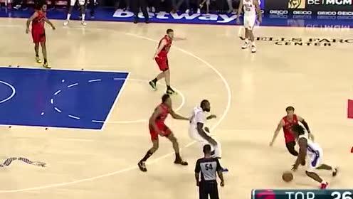 【2021年10月08日 猛龙vs76人集锦】瞄准镜已就位 马克西急停三分轰炸篮筐