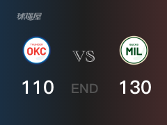 【战况】NBA季前赛：全场战罢，雄鹿130-110战胜雷霆，沃拉15+8+3