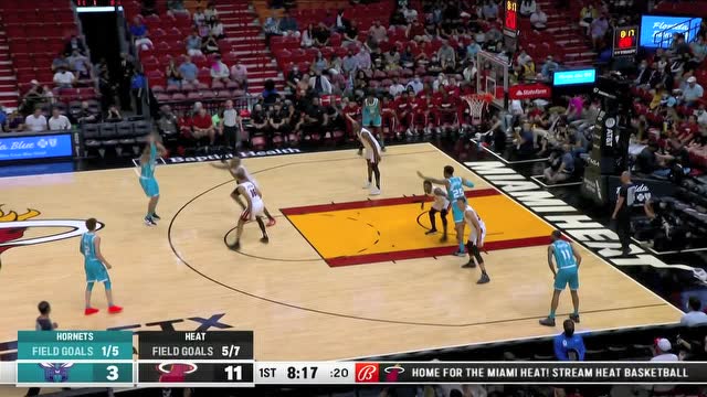 【2021年10月12日 黃蜂vs熱火集錦】NBA季前賽：黃蜂vs熱火第1節(jié)中文解說(shuō)回放