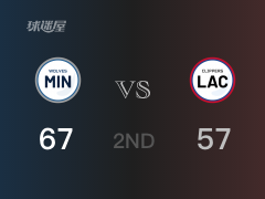 NBA季前賽：半場(chǎng)結(jié)束，森林狼以67-57領(lǐng)先快船，唐斯15+8
