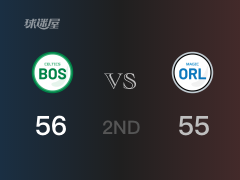 NBA季前赛：凯尔特人以56-55领先魔术，结束半场