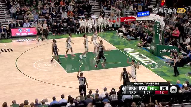 【2021年10月20日 篮网vs雄鹿集锦】太稳了 米尔斯手感依旧命中本场第6记三分
