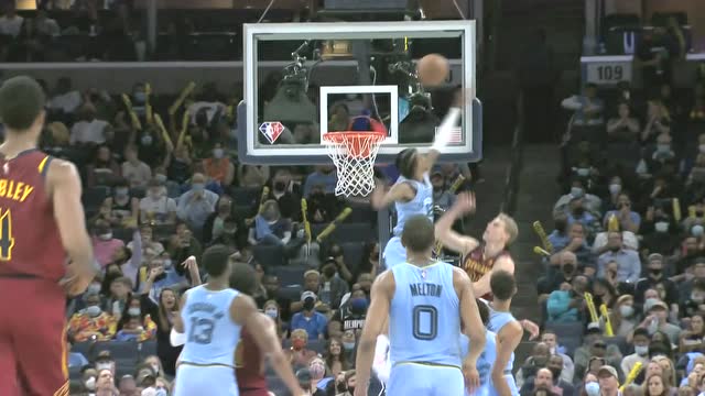 【2021年10月21日 骑士vs灰熊集锦】这速度这天赋令人瞠目结舌 莫兰特追身大帽马尔卡宁