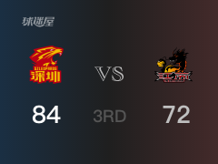 CBA常规赛：深圳以84-72领先江苏，结束三节