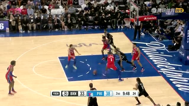 【2021年10月23日 篮网vs76人集锦】一夫当关万夫莫开!德拉蒙德送出大帽