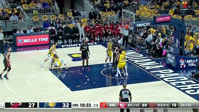 【2021年10月24日 熱火vs步行者集錦】這巴特勒太硬了 籃下一搶三打成2+1