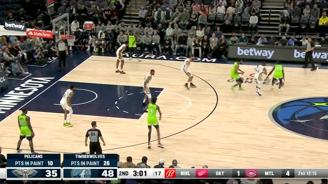 【2021年10月24日 鵜鶘vs森林狼集錦】大哥真無私！唐斯籃下冷靜傳球成全麥克丹尼爾斯