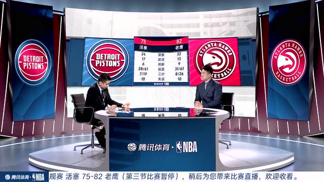 【2021年10月26日】NBA常规赛：活塞vs老鹰第3节中文解说回放