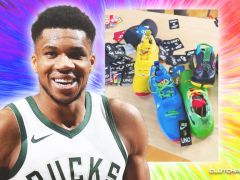 雄鹿队的Giannis Antetokounmpo挑逗新的UNO耐克