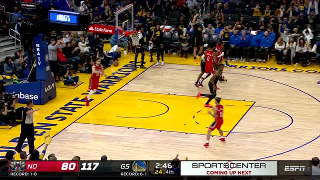 【2021年11月06日 鹈鹕vs勇士集锦】鲜衣怒马少年时 库明加变向转身挑篮美如画