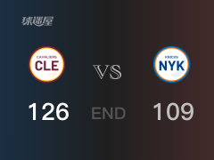 【战况】NBA常规赛：全场战罢，骑士126-109战胜尼克斯，卢比奥37+3+10