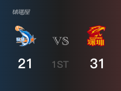 CBA常规赛：首节结束，深圳以31-21领先福建，布克11+2