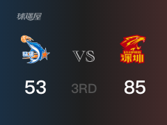 CBA常规赛：三节结束，深圳以85-53领先福建，武子涵16分