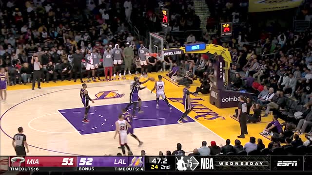 【2021年11月11日 热火vs湖人集锦】前路一片平坦！尤尔特塞文慢三步上篮还造加罚