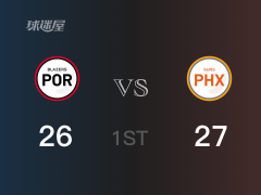 NBA常規(guī)賽：太陽(yáng)以27-26領(lǐng)先開(kāi)拓者，結(jié)束首節(jié)