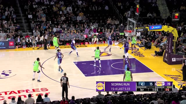【2021年11月13日 森林狼vs湖人集錦】火力十足瞬間爆炸 蒙克連砍5分順勢拉開分差