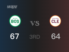 NBA常規(guī)賽：三節(jié)結(jié)束，凱爾特人以67-64領先騎士，塔圖姆18+4+3