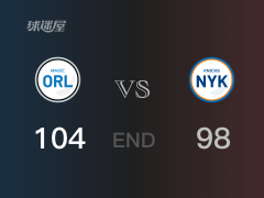 【战况】NBA常规赛：T-罗斯19+2+2，魔术104-98战胜尼克斯