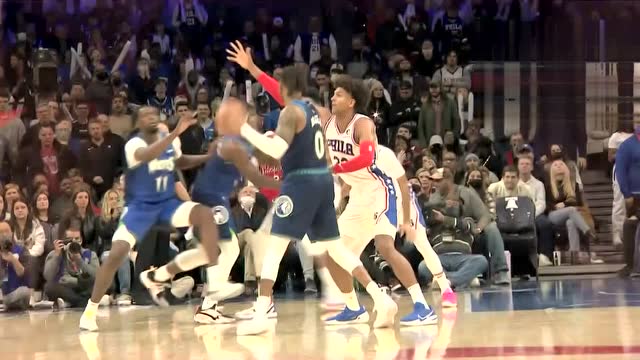 【2021年11月28日 森林狼vs76人集锦】唐斯毕业我就是大哥 拉塞尔借掩护中距离入网