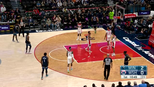 【2021年12月02日 森林狼vs奇才集锦】猿臂轻舒遮天蔽日 加福德飞天大帽摁住唐斯