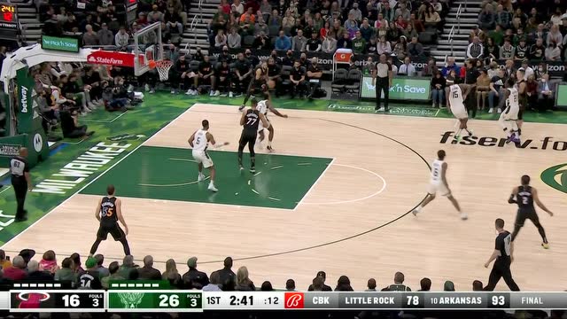 【2021年12月05日 热火vs雄鹿集锦】谁也扛不住! 凯莱布马丁单臂擎天送战斧