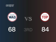 NBA常规赛：三节战罢，猛龙以84- 68领先奇才，西亚卡姆26+6+3