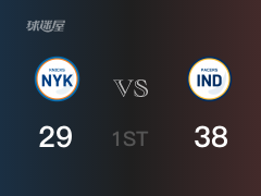 NBA常規(guī)賽：步行者以38-29領(lǐng)先尼克斯，結(jié)束首節(jié)