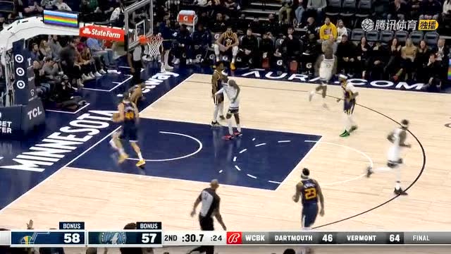 【2021年12月09日 爵士vs森林狼集锦】爱德华兹撤步中投稳稳命中 米切尔欧洲步上篮还以颜色