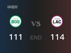 【战况】NBA常规赛：波士顿27+2，快船114-111战胜凯尔特人