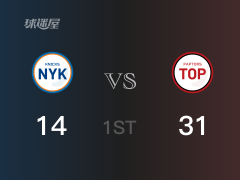 首节战罢，猛龙31-14领先尼克斯