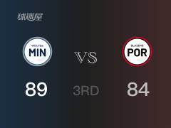 NBA常規(guī)賽：三節(jié)戰(zhàn)罷，森林狼以89- 84領先開拓者，唐斯21+10+3