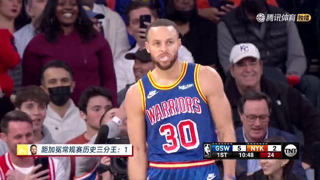 【2021年12月15日 勇士vs尼克斯集錦】追平歷史三分紀錄！ 庫里開場1分5秒三分穿云手起刀落