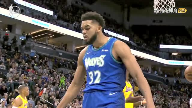 【2021年12月18日 湖人vs森林狼集錦】拉塞爾連線唐斯 直殺籃下完成2+1