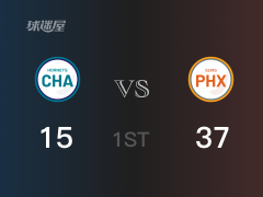 NBA常規(guī)賽：首節(jié)戰(zhàn)罷，太陽以37- 15領(lǐng)先黃蜂，艾頓9+9