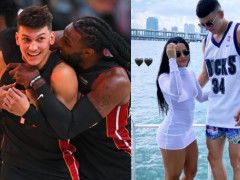 00后准超巨崛起！热火未来支柱，极品美女为他生娃，NBA新花魁