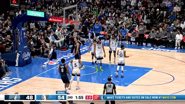 【2021年12月22日 森林狼vs独行侠集锦】灵狐出动 布伦森巧妙突破完美打进