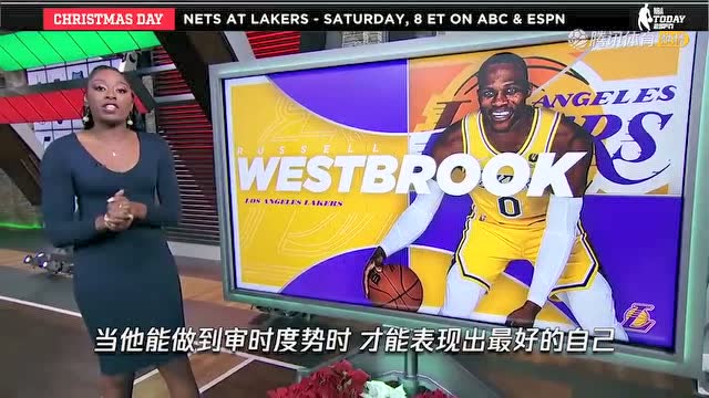 【2021年12月26日 籃網(wǎng)vs湖人集錦】賽前ESPN短片：on-screen解析-威少為何是湖人的關(guān)鍵因素