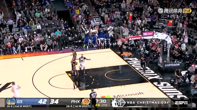【2021年12月26日 勇士vs太阳集锦】来上一针强心剂 库里失衡打进高难度三分