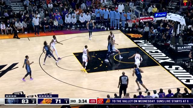 【2021年12月28日 灰熊vs太陽集錦】莫蘭特持球單打 后撤步中投節(jié)奏剛好