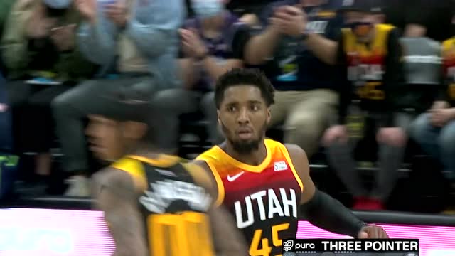 【2022年01月01日 森林狼vs爵士集錦】彈道無需修正 米切爾三分穿云手起刀落