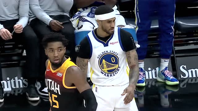 【2022年01月02日 勇士vs爵士集錦】終于開(kāi)胡了！小佩頓底角三分打停爵士