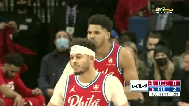 【2022年01月04日 火箭vs76人集錦】哈里斯后仰跳投得手 科爾克馬茲空位三分