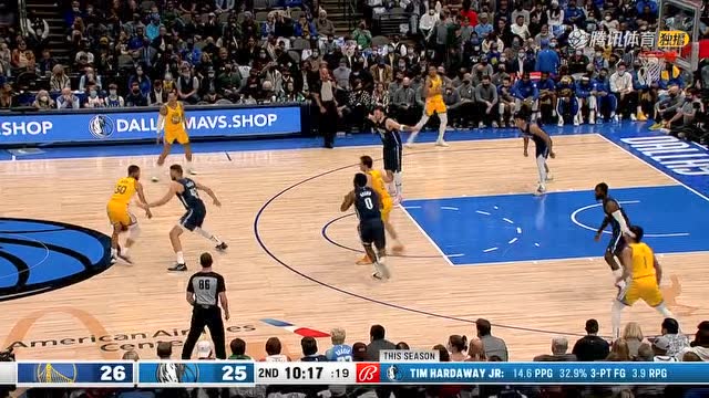 【2022年01月06日 勇士vs独行侠集锦】底角三分+极速突破 哈达威连砍5分打停勇士