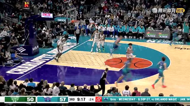 【2022年01月09日 雄鹿vs黃蜂集錦】合砍8分雄鹿很狼狽 三球躍起上反籃羅齊爾失衡跳投