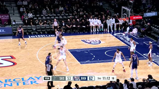 【2022年01月10日 馬刺vs籃網(wǎng)集錦】越打越起勁 米爾斯先助飛克拉克斯頓再自助取分